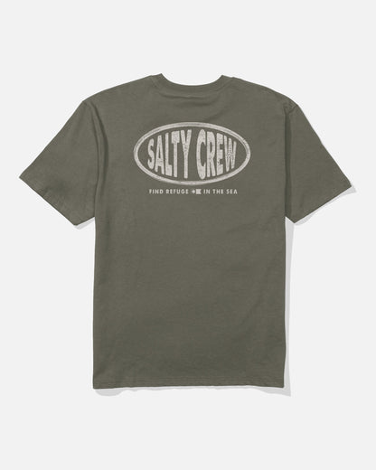 SIGNAGE CLASSIC SS TEE - Dusty Olive | Salty Crew Premium