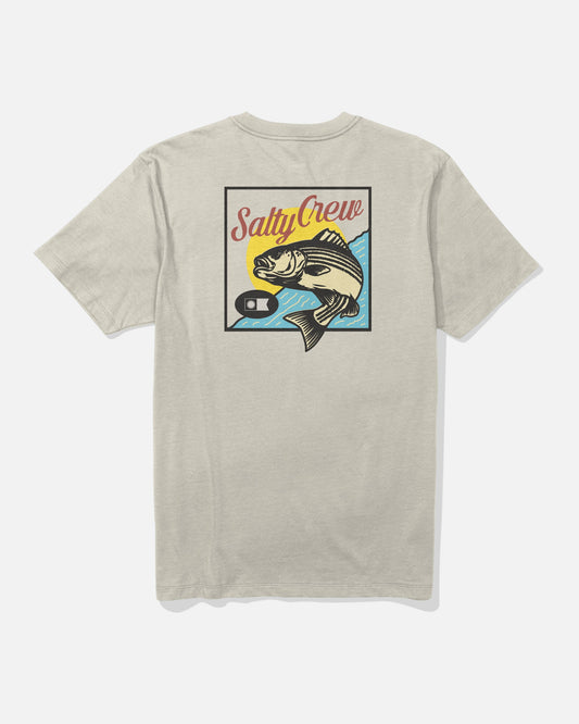 STRIPED SS TEE - Bone | Salty Crew Premium